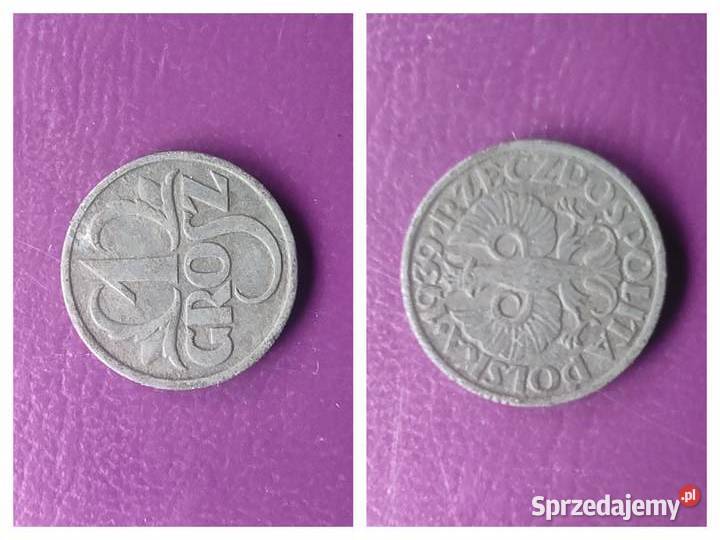 Moneta okupacyjna GG 1 grosz 1939 Pruszków