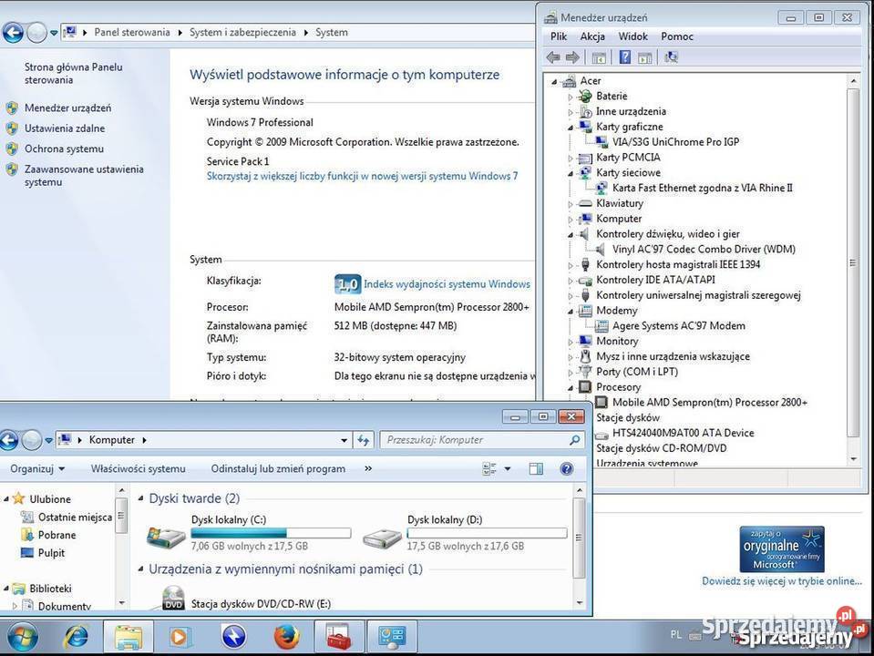 Laptop Acer Aspire Warszawa