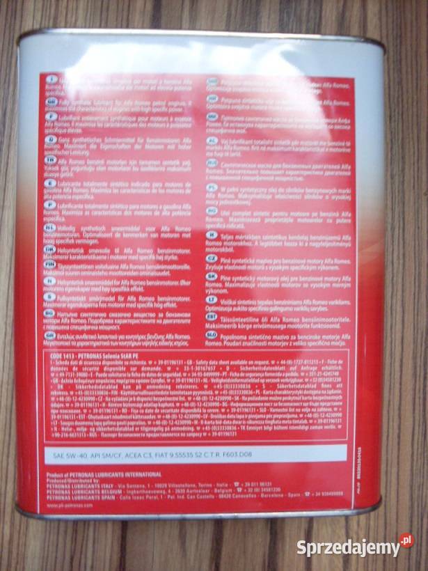 Olej Selenia 5W40 2 Litry Krzemienica sprzedam