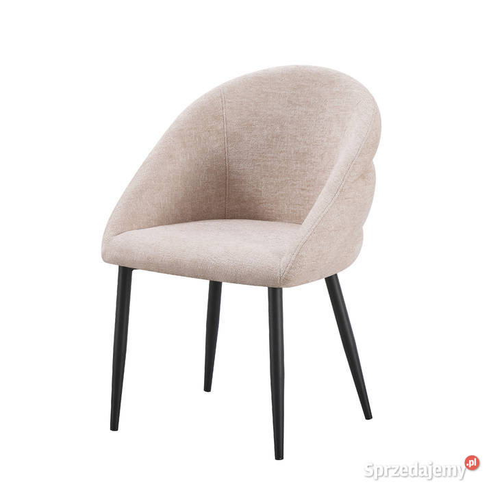 Kubełkowe krzesło tapicerowane Lusso beżowe Tarchały Małe