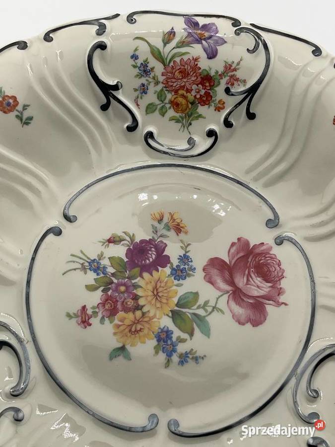 Przedwojenna Patera Misa KNIGSZELT STAN IDEALNY Porcelana i szkło Kraków