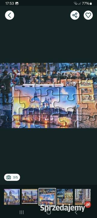 Trefl puzzle panormiczne Piazza Navona Rzym 500 Siemianowice Śląskie sprzedam