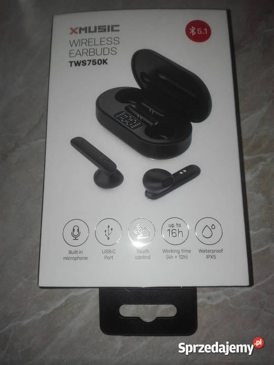 Słuchawki douszne bezprzewodowe bluetooth XMUSIC Bukowiec