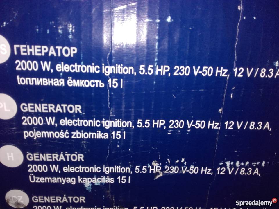 Agregat prądotwórczy Kinzo 2000W nie używany sprzedam