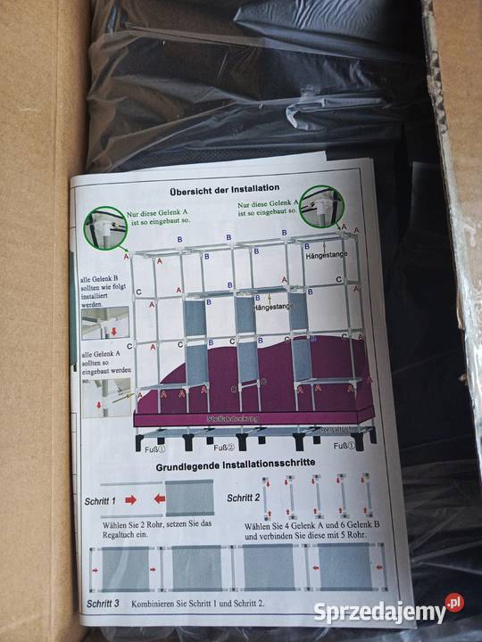 Szafa ubraniowa z pokrowcem stelazowa Kluki