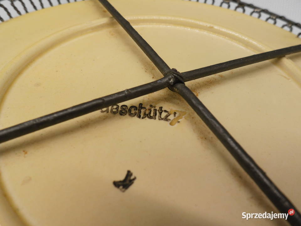 Zabytkowa Podstawka Ceramiczna Patera na Nóżkach Antyki, Sztuka, Kolekcje Raszków