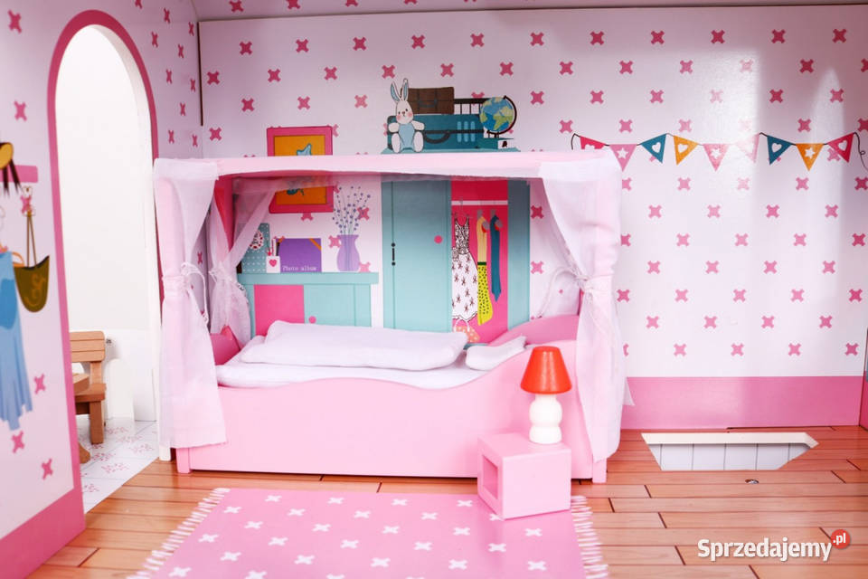 Domek drewniany lalek z akcesoriami ogródek 3 mazowieckie Warszawa