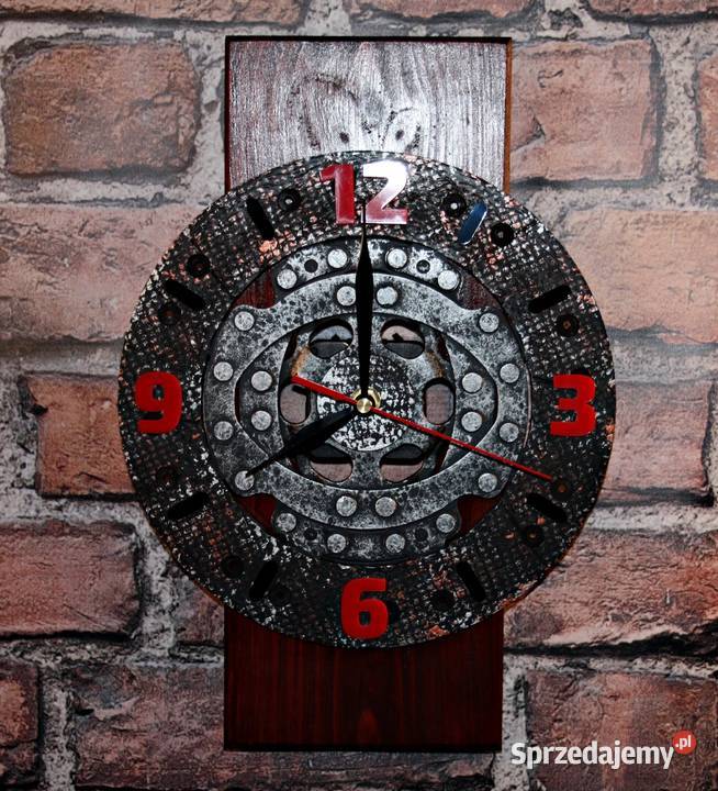 Zegar loft Metal Drewno Scrap metal Art podkarpackie