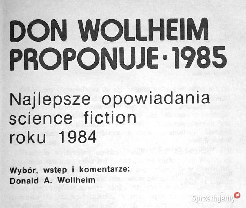 Don Wollheim proponuje 1985 Pozostałe sprzedam