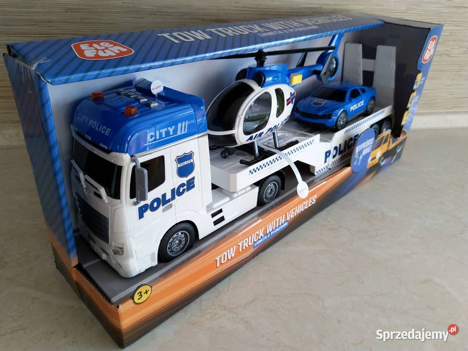 OKAZJA Laweta z pojazdami Police helikopter 3 lata+