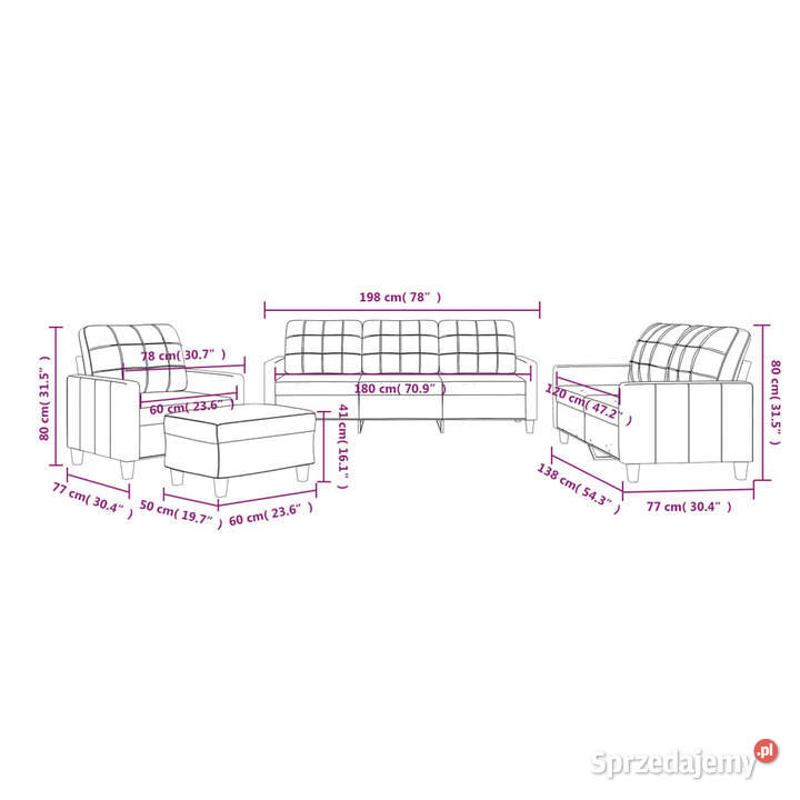 4osobowa sofa z poduszkami cappuccino sztuczna mazowieckie Warszawa