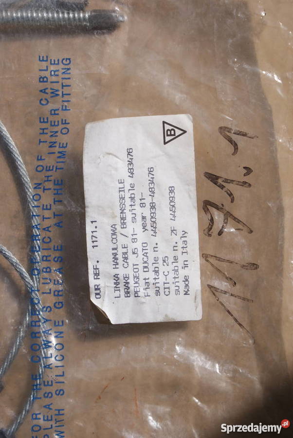 LINKA HAMULCA RĘCZNEGO AUDI 80 7887 PRAWY TYŁ sprzedam