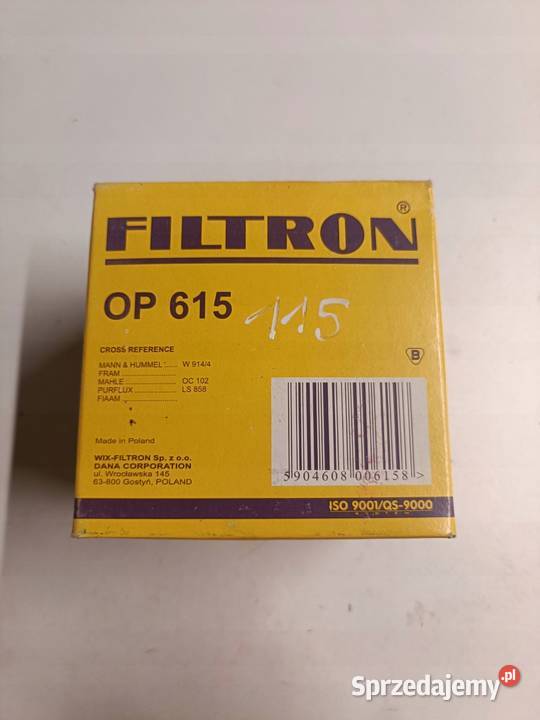 FILTR OLEJU Filtron OP 615 OP615 Opel Monza lubelskie