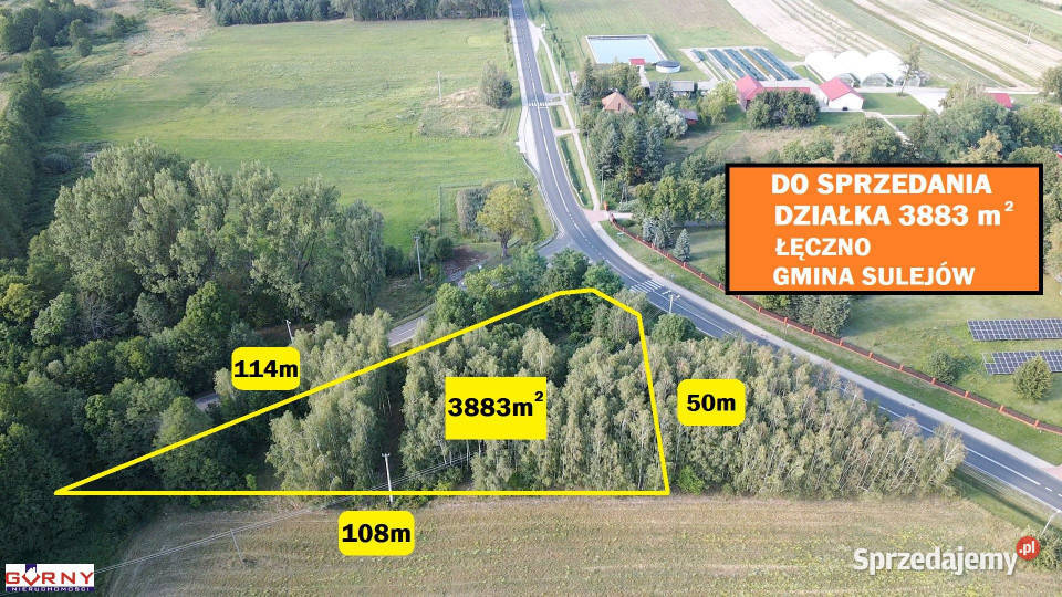 Działka Łęczno 3883m2