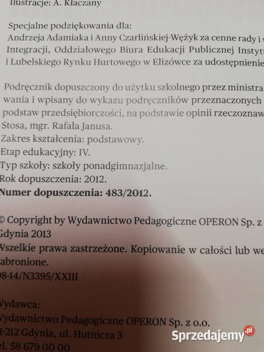 Podstawy przedsiębiorczości kujawsko-pomorskie sprzedam