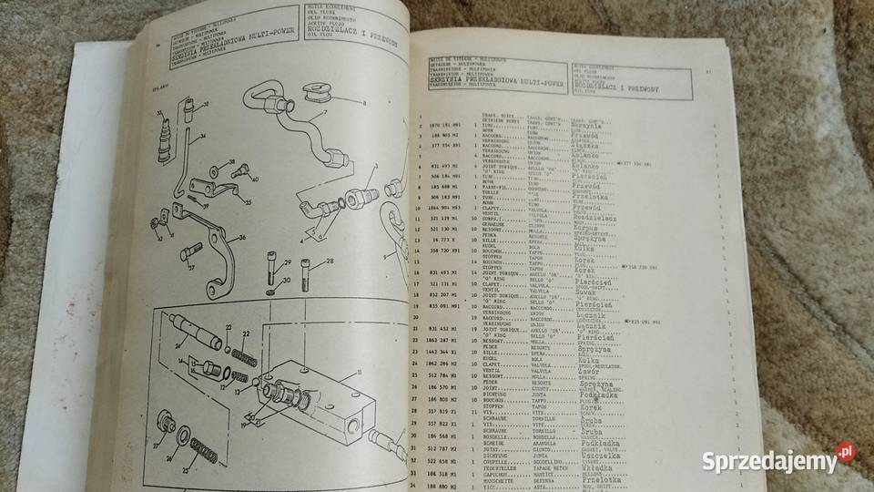 Katalog części ciągnika Ursus MF 550 Massey lubelskie Lublin