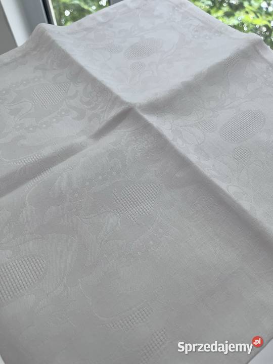 Biała serweta w żakardowy wzór 70x70 Wrocław