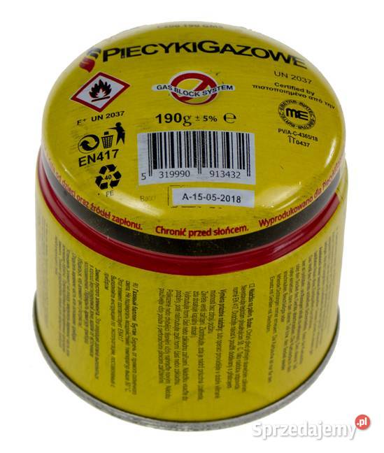 Kartusz gazowy 190 gram nabój gazowy Stąporków sprzedam
