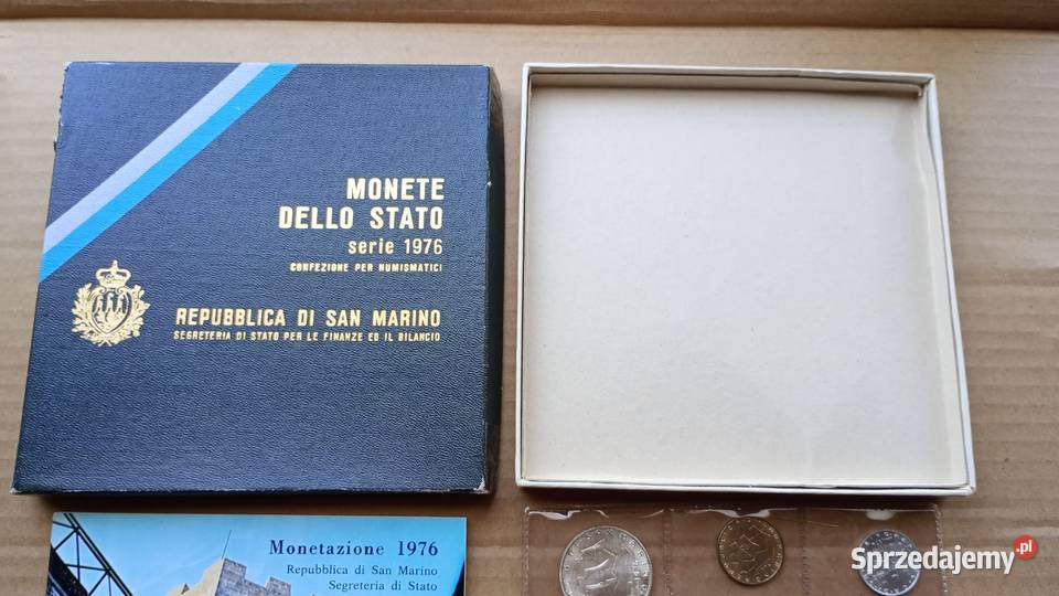 Stare monety 1976 San Marino 8 monet Stan podkarpackie Lesko sprzedam