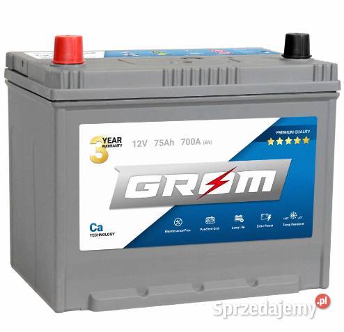 888x666x735 Akumulator GROM 75Ah 700A Japan Lewy Opole