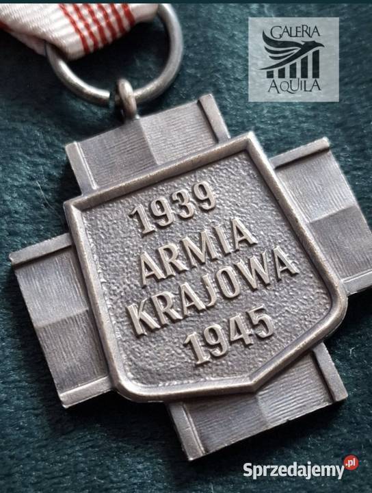 Krzyż Armii Krajowej dokument i pudełko Wejherowo