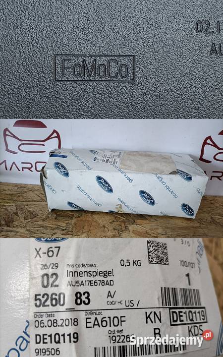 FORD FOKUS MK3 FIESTA V LUSTERKO WEWNĘTRZNE Pleszew
