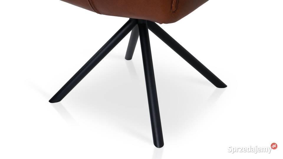 Krzesło Rio w brązowej skórze naturalnej 86cm śląskie Woźniki