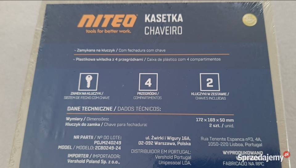 NITEO metalowa kasetka zamykana na kluczyk z warmińsko-mazurskie
