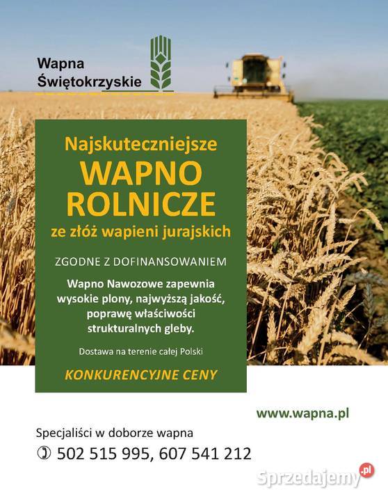 Wapno nawozowe Magnezowe, Węglanowe Jura 56%, Tlenkowe, Granulowane, Kreda