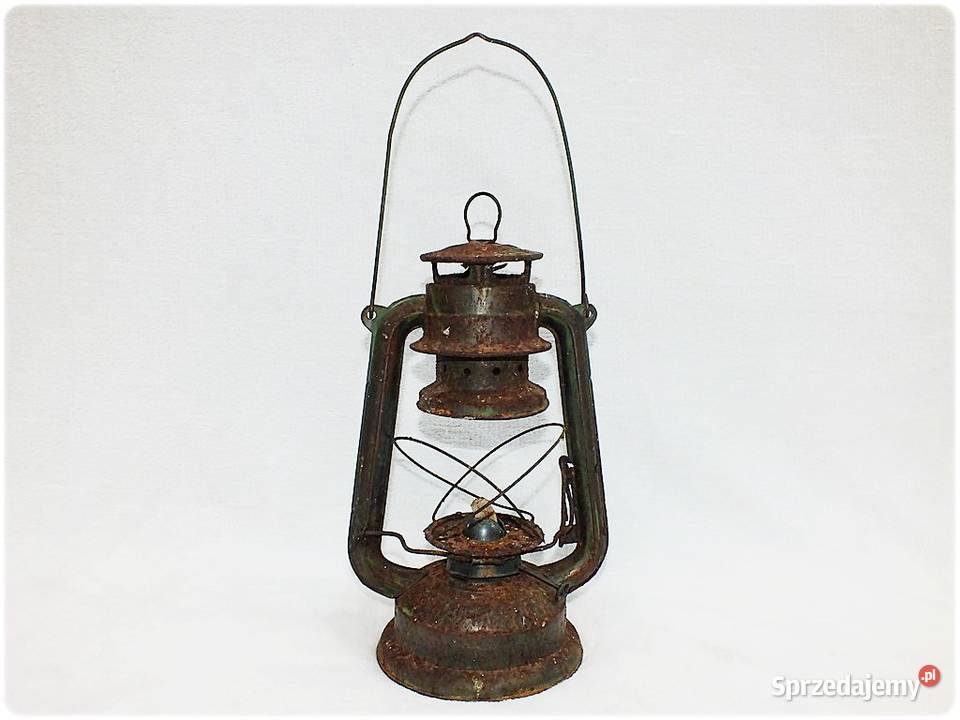 Duża Stara Lampa Naftowa Oświetlenie Retro Żary