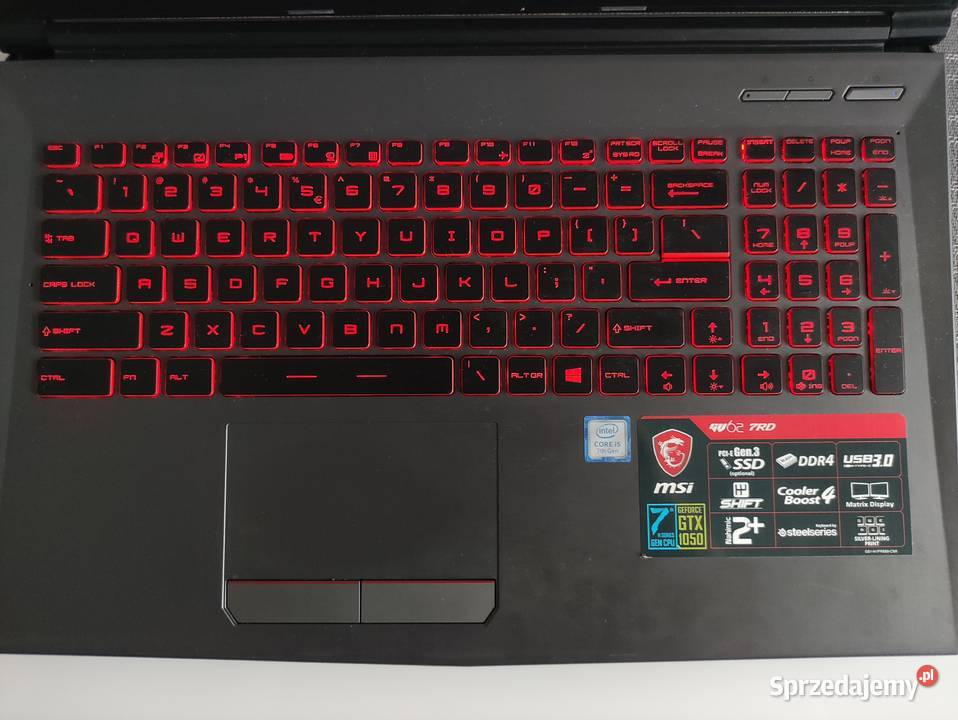 Laptop gamingowy MSI GV62 7RD i5 gtx1050 śląskie Kroczyce sprzedam