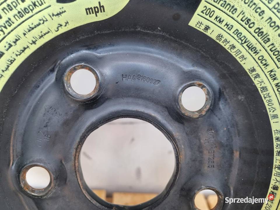 KOŁO DOJAZDOWE Audi A3 8V Golf VI dojazdówka Chełm sprzedam