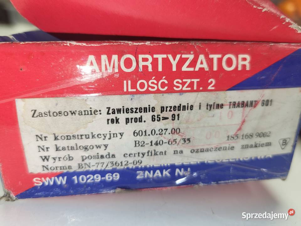 Trabant P 601 Nowe amortyzatory przód tył pod Piaseczno