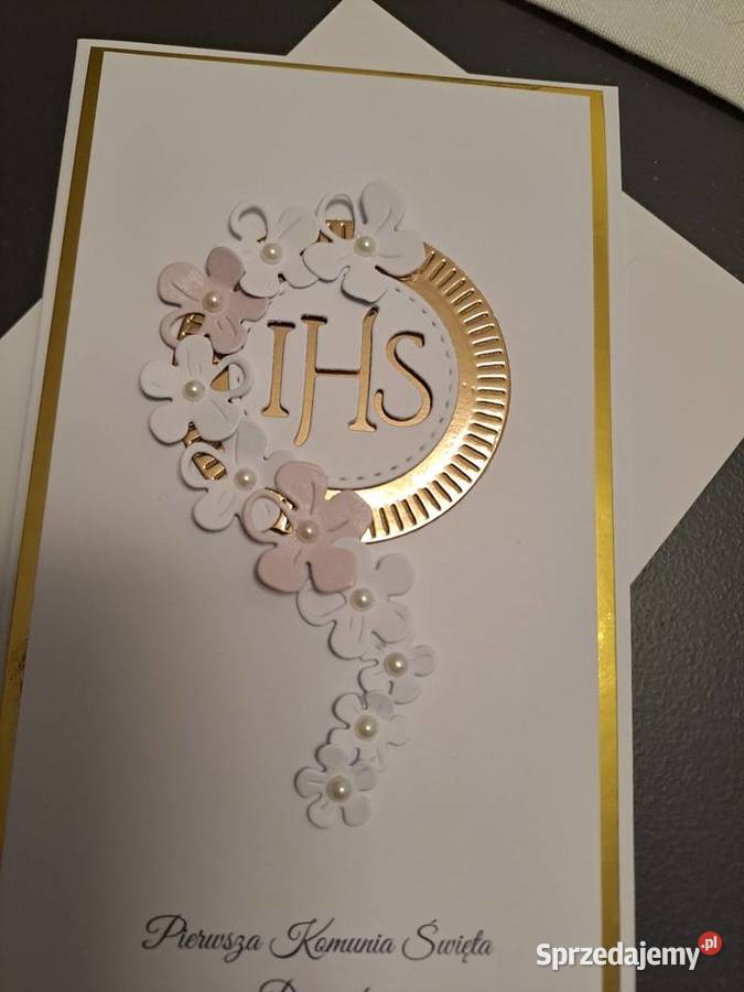 Kartka z okazji komunii Rękodzieło śląskie Strzebiń sprzedam