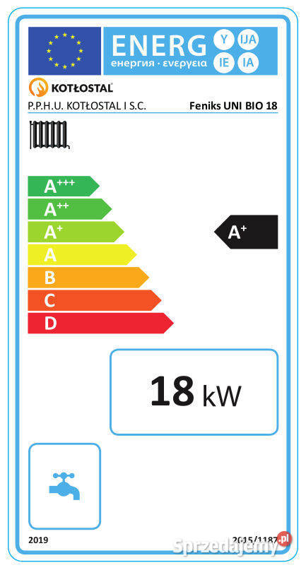 Kocioł co Feniks Uni Bio 18 kW pellet piec Dziadowa Kłoda