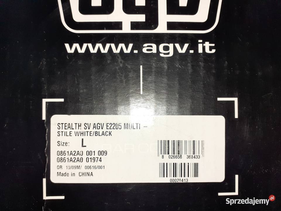 Kask agv stealth sv e2205 biało czarny Piotrków Trybunalski