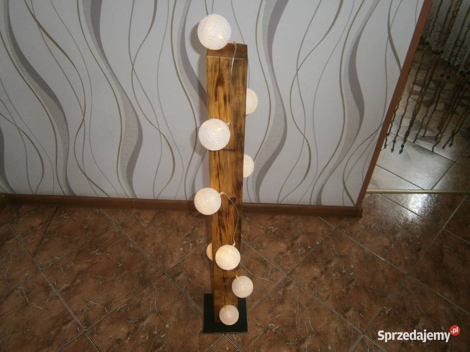 drewniana belka z kulami 20 led na baterie Siedlce