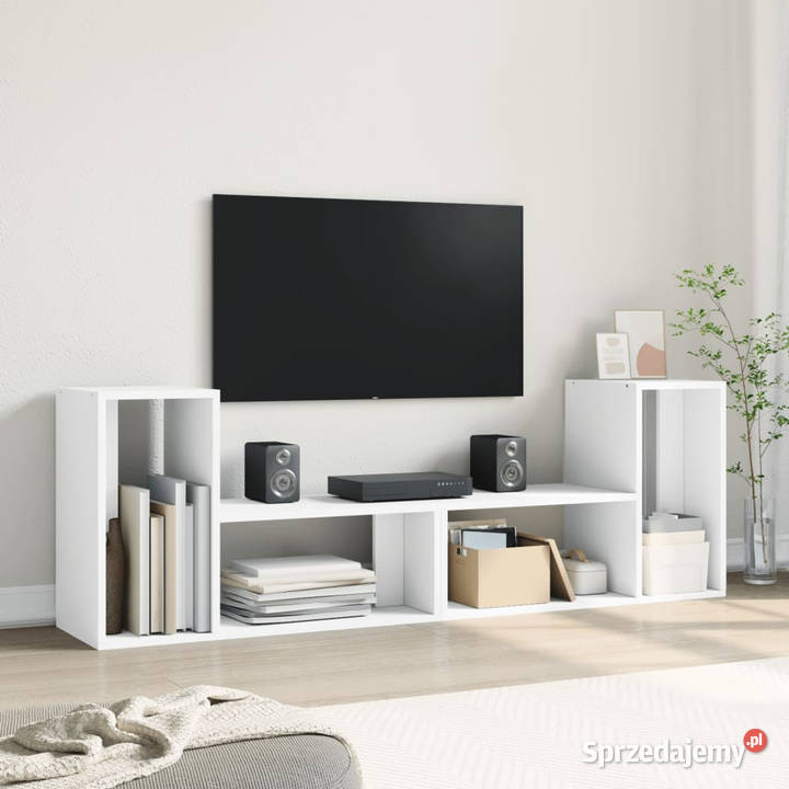 Szafki pod TV 2 białe 75x30x50 WM840786 Szafki Warszawa