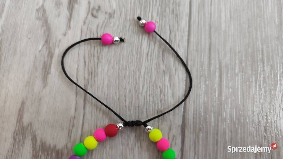 Bransoletka z koralików neon podlaskie Lipsk sprzedam