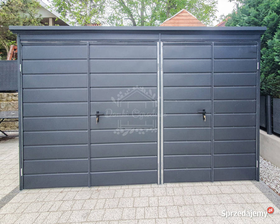 Schowek Domek Ogrodowy 35x2m 2x Brama Antracyt Chojnice