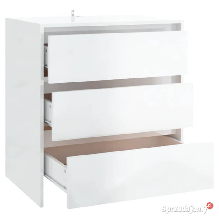 Szafka biała z połyskiem 70x41x75 materiał mazowieckie