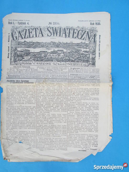 15 Gazeta Świąteczna wydania 1930 Bezpłatna Skierbieszów