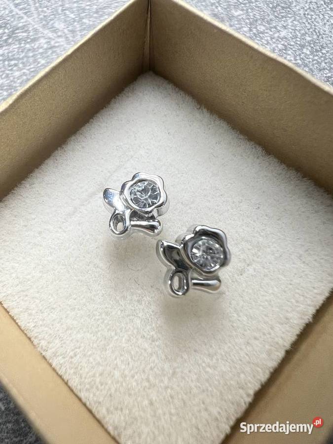 Kolczyki srebrne kwiatki kwiaty kwiatek kwiat podkarpackie Jasło