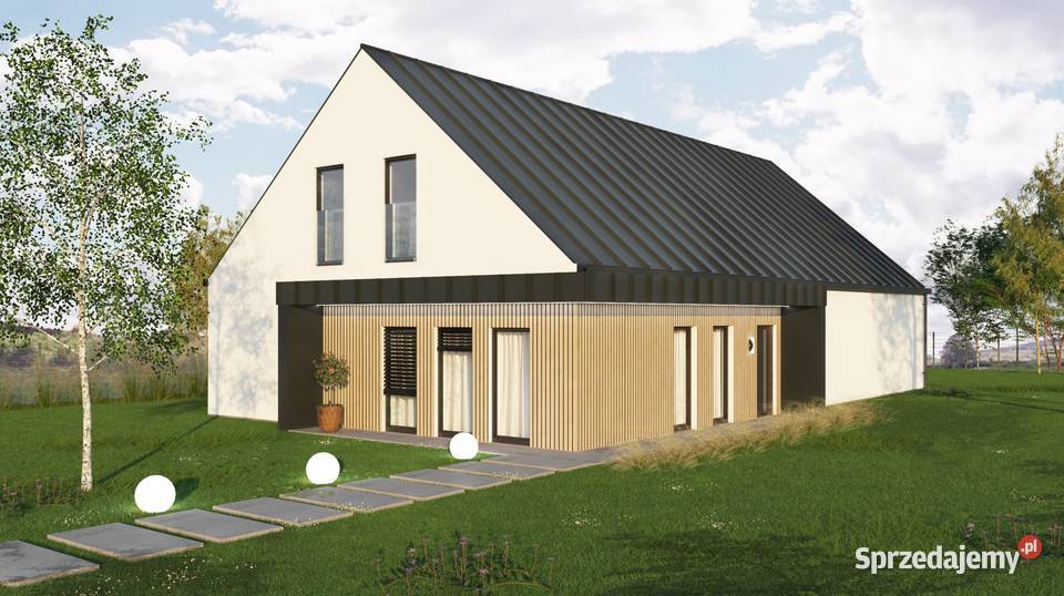 Nowoczesny energoszczędny dom jednorodziny 140m2 utwardzona wielkopolskie