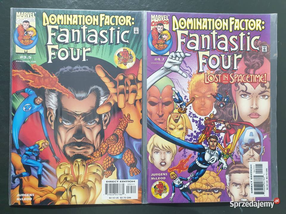 Fantastic Four 9 oryginalnych komiksów Marvel Gdynia sprzedam