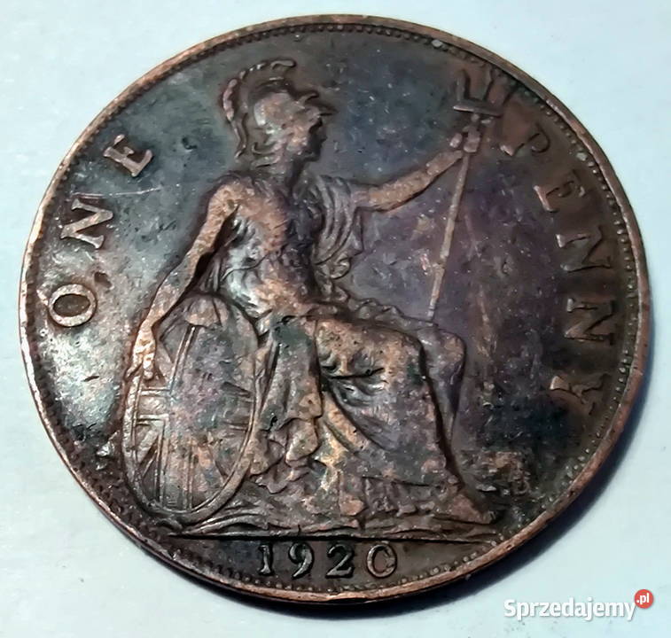 Wielka Brytania ONE PENNY 1920 moneta