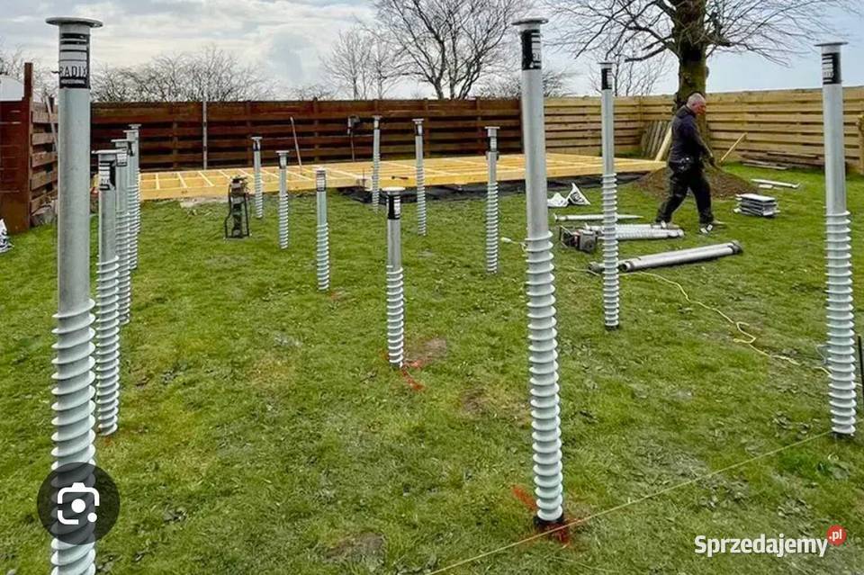 Fundament z śrub do domu szkieletowego altany śląskie
