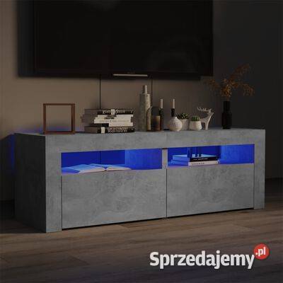 vidaXL Szafka pod TV z oświetleniem LED szarość mazowieckie Warszawa sprzedam