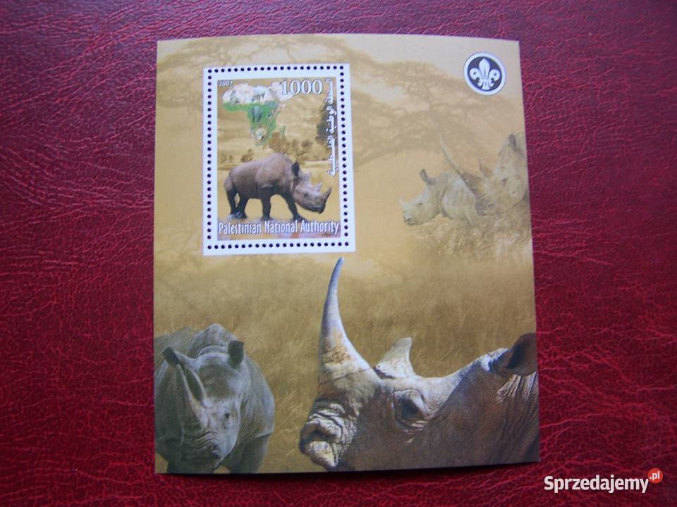Palestyna 2007 MNH Fauna Zwierzęta Nosorożec Tychy