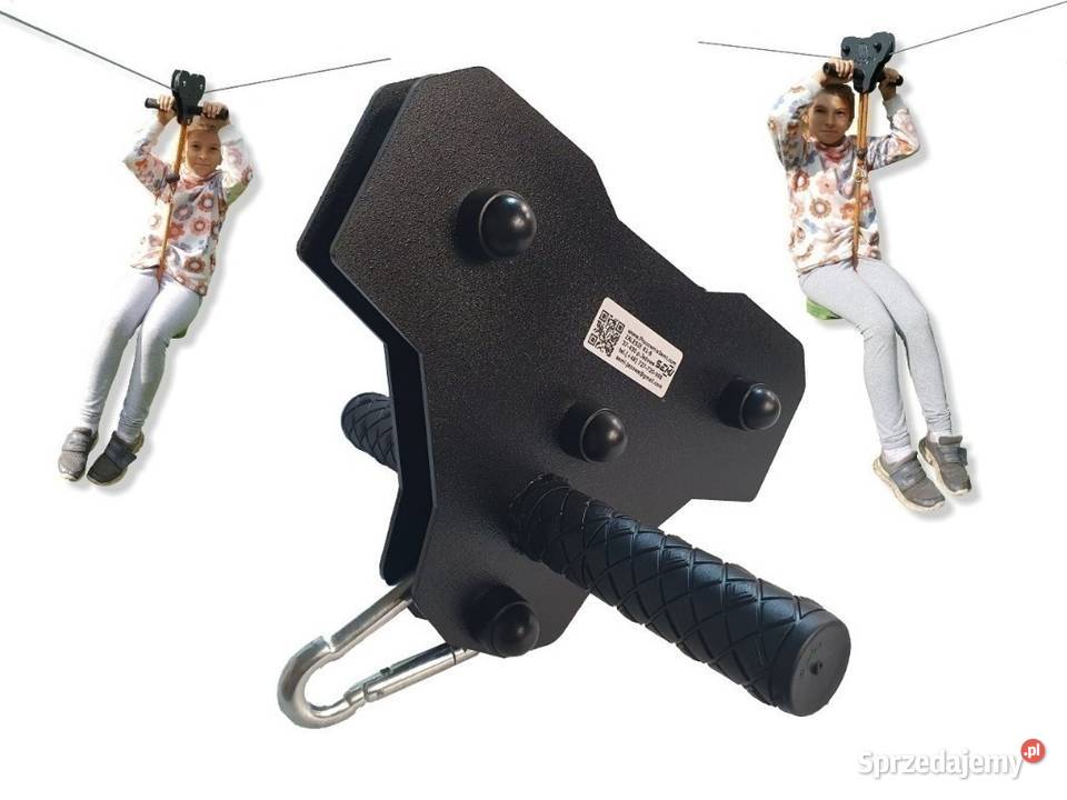 Zestaw tyrolki bez liny solidny polski bloczek Jeżowe